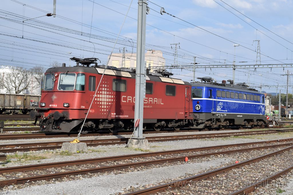 4397-0008-010417.jpg - Crossrail Re 430.112-3 "Zita" + WRS 1042.007 / St.Margrethen 1.4.2017