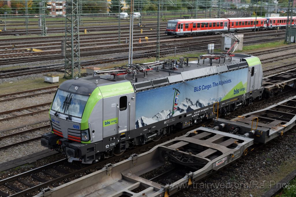 4710-0020-121017.jpg - BLS Re 475.409-9 + DBAG 628.702 / Basel Badische Bahnhof 12.10.2017