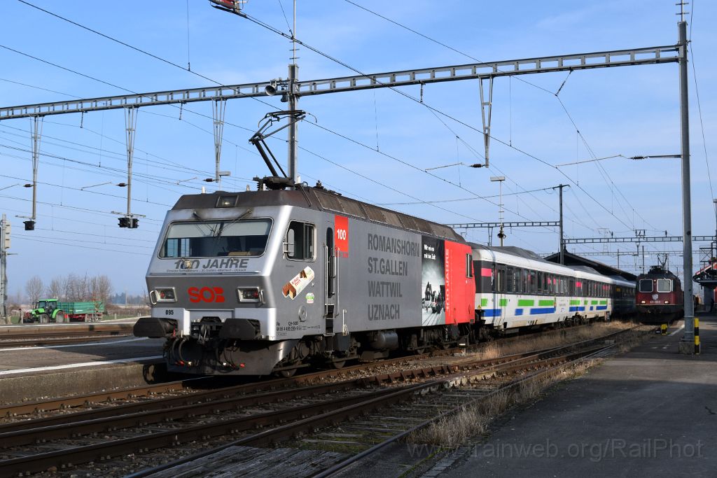 4836-0023-060218.jpg - SOB Re 456.095-9 "Degersheim" + SBB-CFF Re 4/4" 11256 (Re 420.256-0) / Pfäffikon SZ 6.2.2018