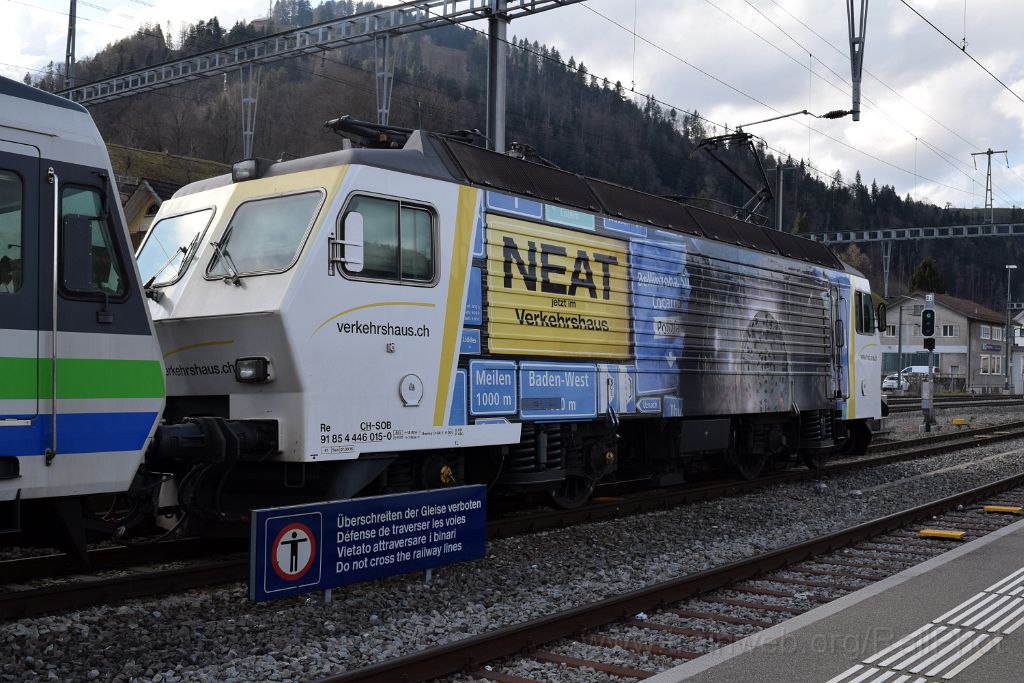 4888-0004-160318.jpg - SOB Re 446.015-0 "NEAT im Verkehrshaus" / Wattwil 16.3.2018