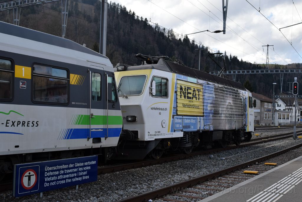4888-0008-160318.jpg - SOB Re 446.015-0 "NEAT im Verkehrshaus" / Wattwil 16.3.2018