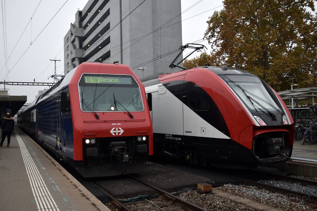 5187-0020-051118.jpg - SBB-CFF RABe 502.011 + Re 450.103-8 "Marthalen" / Zürich-Altstetten 5.11.2018