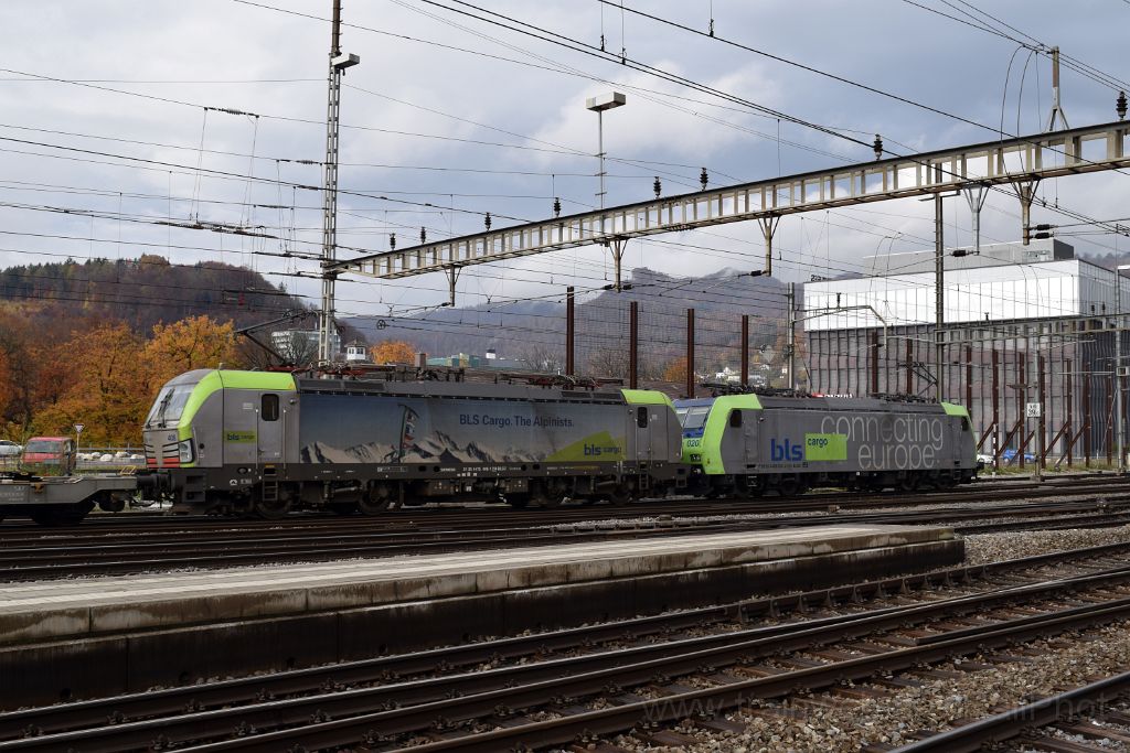 5193-0029-111118.jpg - BLS Re 485.020-2 + Re 475.408-1 / Olten 11.11.2018