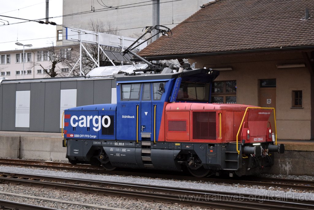 8936-0034-240124.jpg - SBB-CFF Eem 923.003-8 "Stählibuck" / Gossau SG 24.1.2024