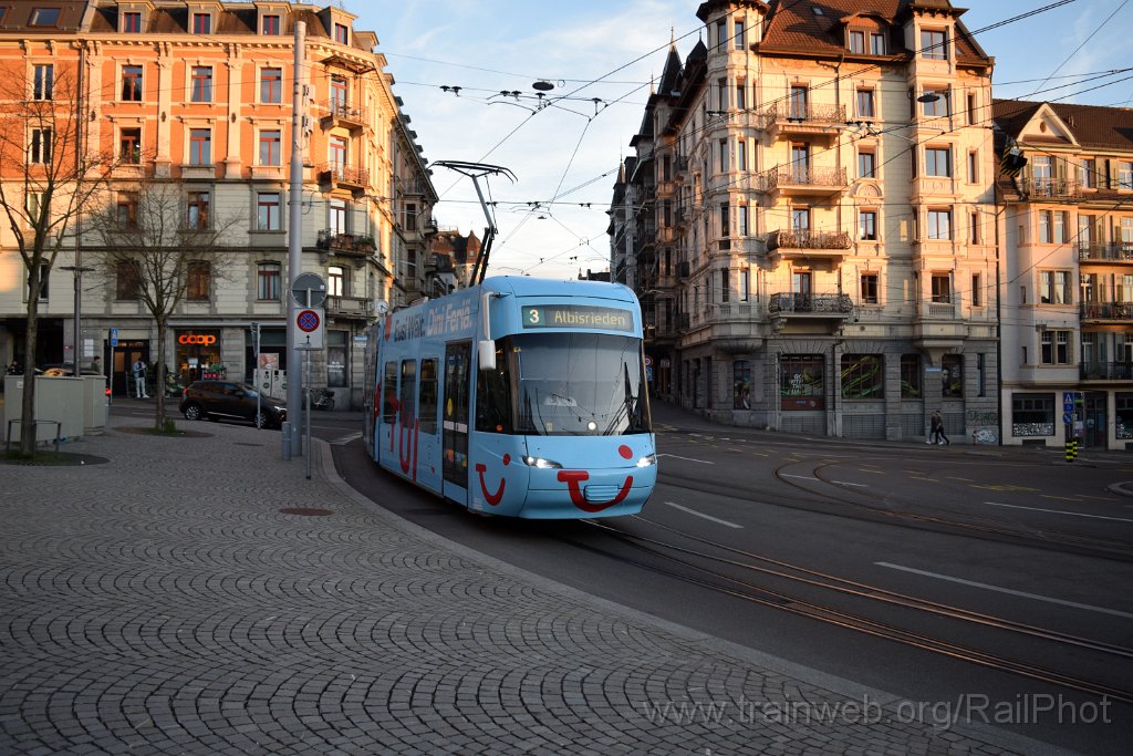 9009-0050-220324.jpg - VBZ Be 5/6 3032 "TUI" / Römerhof 22.3.2024