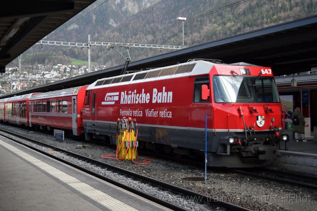 9016-0045-310324.jpg - RhB Ge 4/4''' 647 "Grüsch" / Chur 31.3.2024
