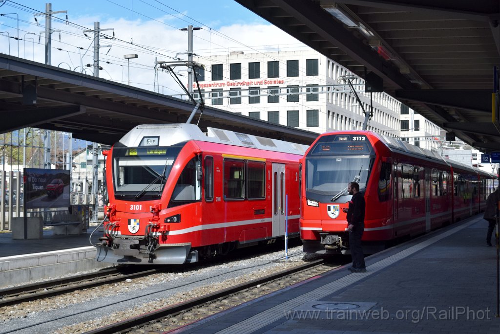 9017-0041-310324.jpg - RhB ABe 4/16 3101 "Meta von Salis" + ABe 4/16 3112 "Schesaplana" / Chur 31.3.2024