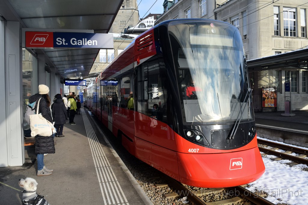 9525-0041-261224.jpg - AB Be 4/6 4007 "Säntis" / St.Gallen Gaiserbahnhof 26.12.2024