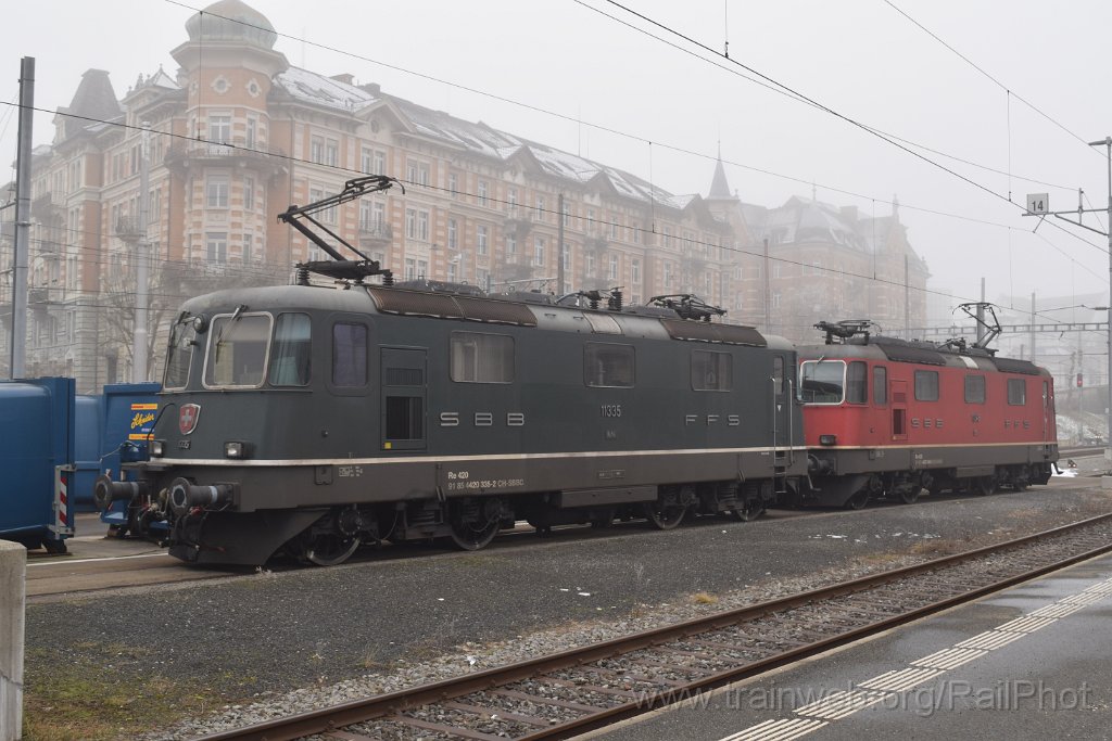9539-0006-190125.jpg - SBB-CFF Re 4/4" 11335 + Re 4/4" 11348 / St.Gallen HB 19.1.2025