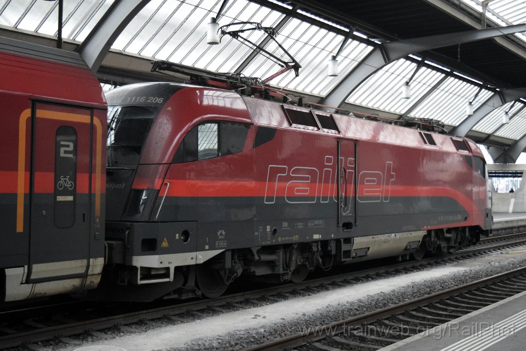 9544-0007-190125.jpg - ÖBB 1116.206 / Zürich HB 19.1.2025