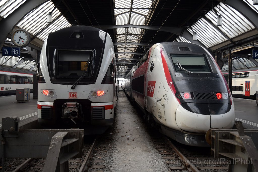 9544-0045-190125.jpg - DBAG 4010.108 "Hegau" + SNCF TGV 310.042 / Zürich HB 19.1.2025