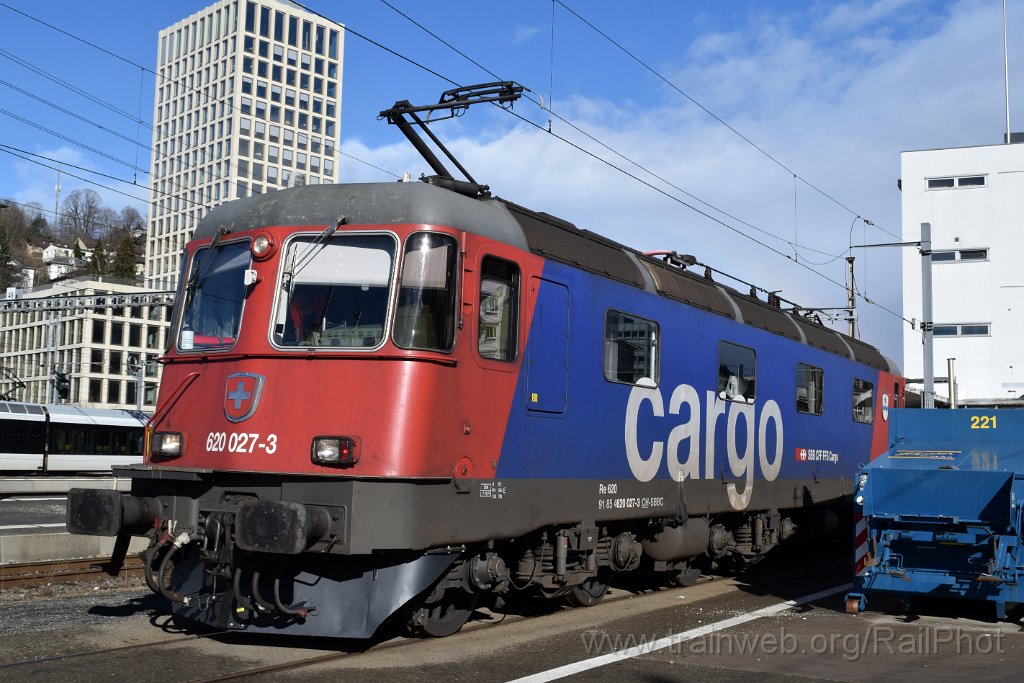 9553-0026-270125.jpg - SBB-CFF Re 620.027-3 "Luterbach-Attisholz" / St.Gallen HB 27.1.2025