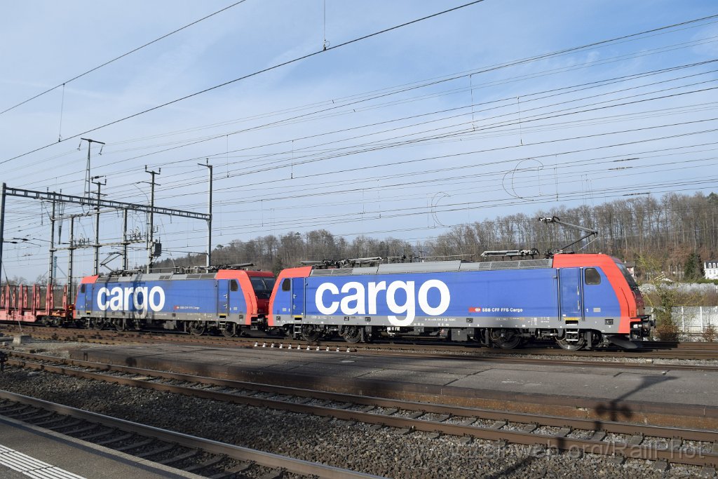 9563-0003-070225.jpg - SBB-CFF Re 484.002 + Re 484.019-5 / Killwangen-Spreitenbach 7.2.2025