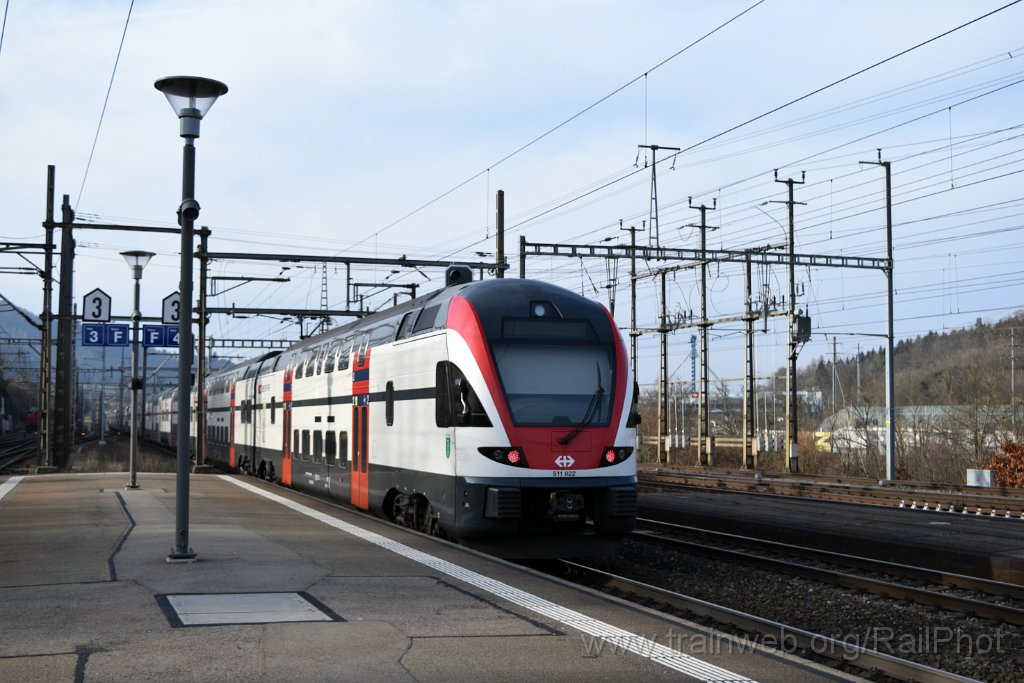 9564-0011-070225.jpg - SBB-CFF RABe 511.022 "Kanton St.Gallen" / Killwangen-Spreitenbach 7.2.2025