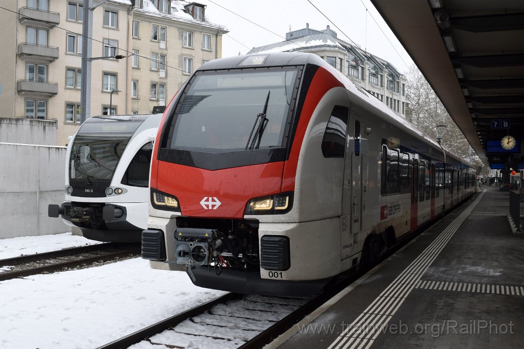 9569-0012-180225.jpg - SBB-CFF RABe 531.001 + Thurbo RABe 526.745-5 "Stein am Rhein" / St.Gallen HB 18.2.2025