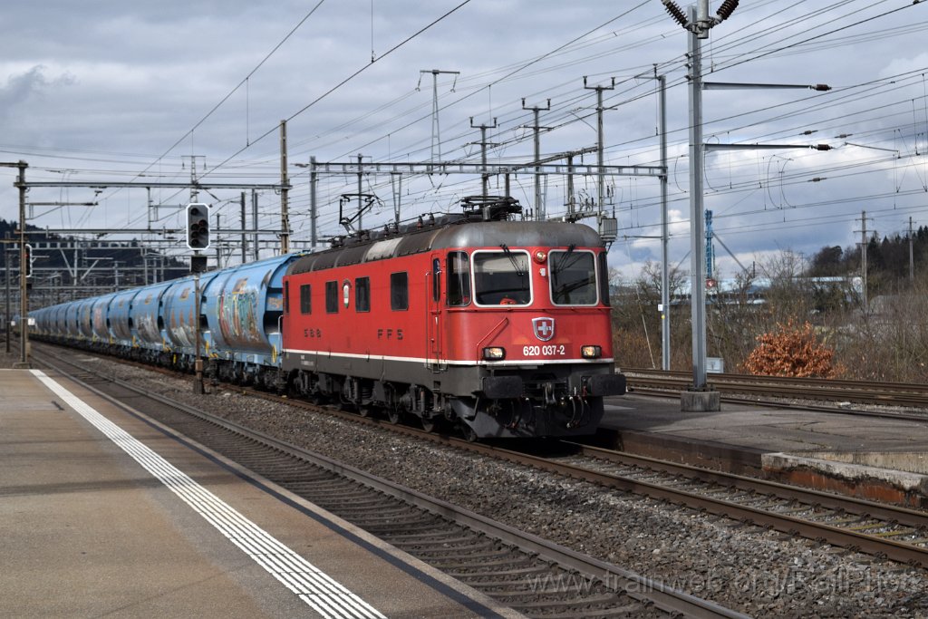 9571-0027-280225.jpg - SBB-CFF Re 6/6 11637 "Sonceboz - Sombeval" / Killwangen-Spreitenbach 28.2.2025