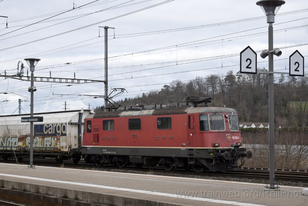 9573-0014-280225.jpg - SBB-CFF Re 4/4" 11283 / Killwangen-Spreitenbach 28.2.2025