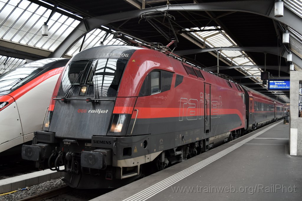 9601-0037-160325.jpg - ÖBB 1116.206 / Zürich HB 16.3.2025
