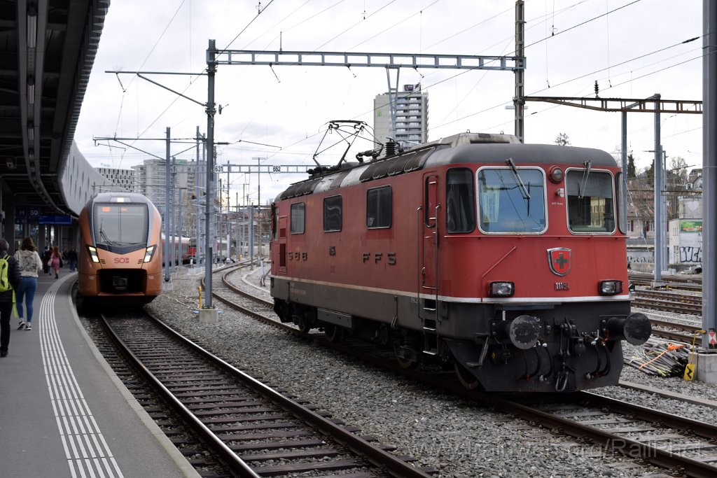9608-0016-220325.jpg - SOB RABe 526.122-7 + SBB-CFF Re 4/4" 11154 / Bern HB 22.3.2025