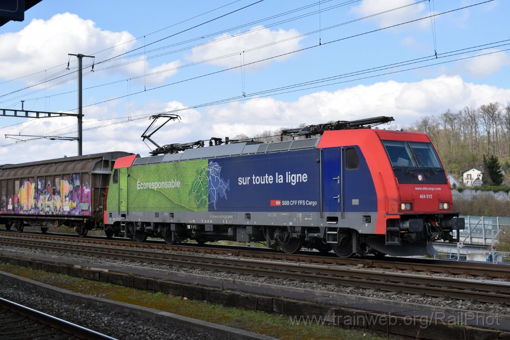 9627-0050-010425.jpg - SBB-CFF Re 484.012-0 "Klimafreundlich" / Killwangen-Spreitenbach 1.4.2025