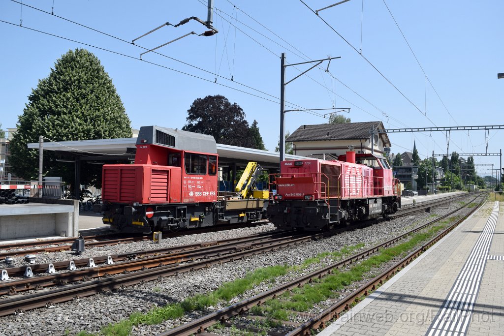 9813-0031-130625.jpg - SBB-CFF Tm 234.054-5 + Am 843.002-7 / Bürglen 13.6.2025