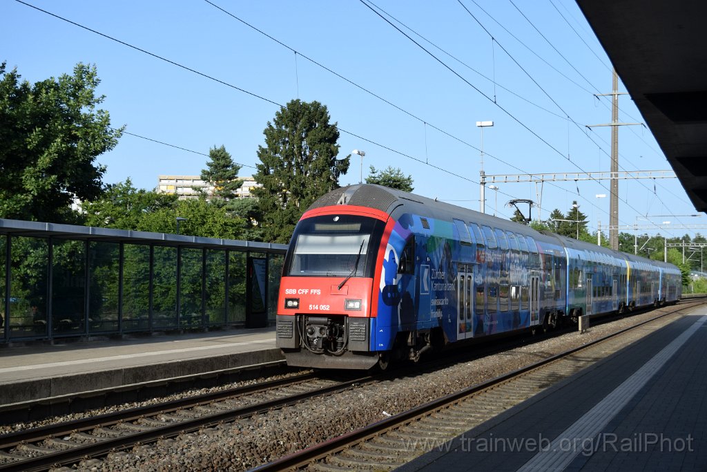 9854-0045-250625.jpg - SBB-CFF RABe 514.052-0 "ZKB Die nahe Bank" / Zürich-Affoltern 24.6.2025
