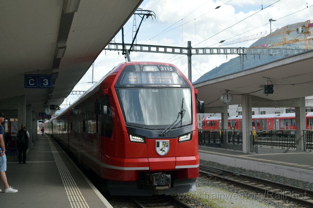 9910-0028-200725.jpg - RhB ABe 4/16 3115 / Samedan 20.7.2025