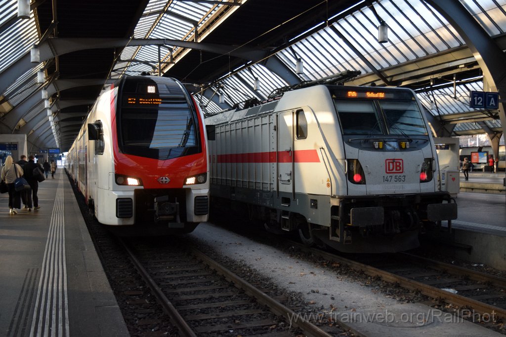 10115-0029-081125.jpg - SBB-CFF RABe 512.036 + DBAG 147.563 / Zürich HB 8.11.2025