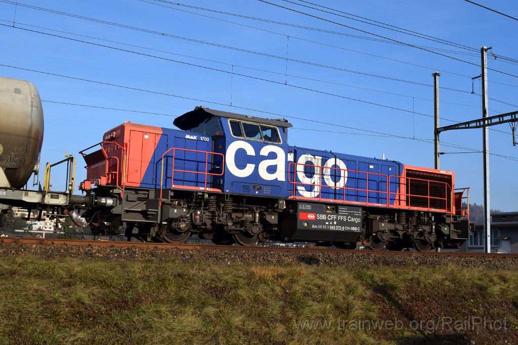 10128-0044-021225.jpg - SBB-CFF Am 843.072-0 / Killwangen-Spreitenbach 2.12.2025