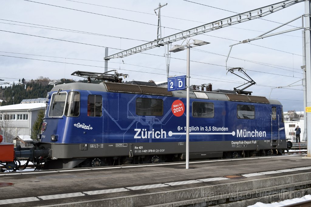 10142-0001-061225.jpg - DDF Re 421.379-9 "Zürich-München 2021" / Einsiedeln 6.12.2025