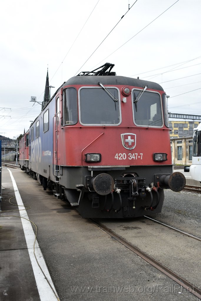 10259-0027-040426.jpg - SBB-CFF Re 420.347-7 + Re 4/4'' 11295 / St.Gallen HB 4.4.2026