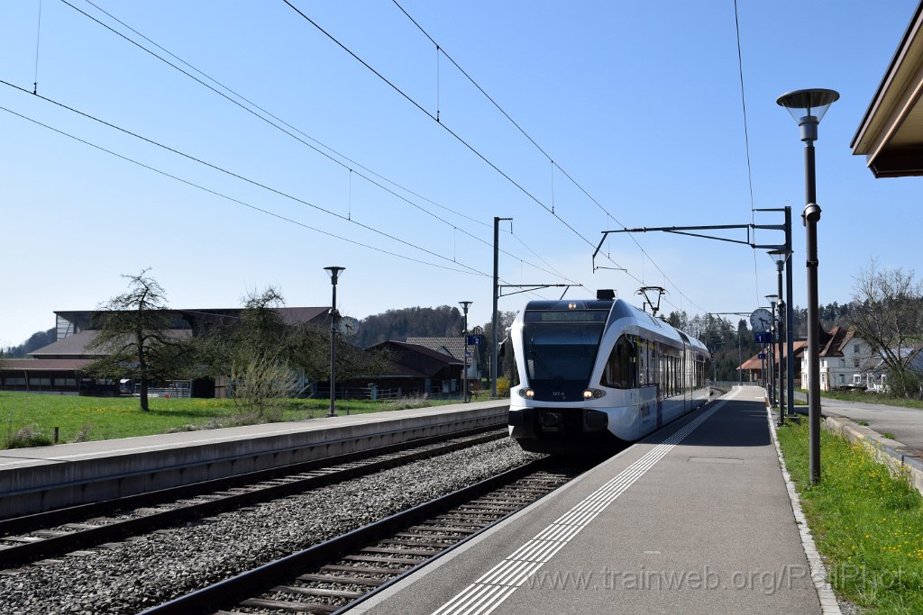 10267-0022-110426.jpg - Thurbo RABe 526.727-3 ''Napoléon III'' / Hauptwil 11.4.2026