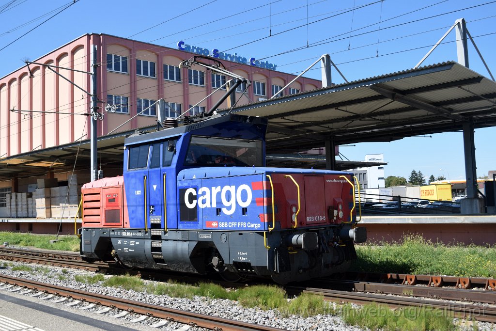 10435-0029-190826.jpg - SBB-CFF Eem 923.018-6 "Lucy" / St.Margrethen 19.8.2026