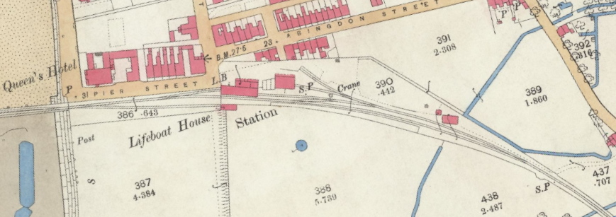 1883 map of Burnham station