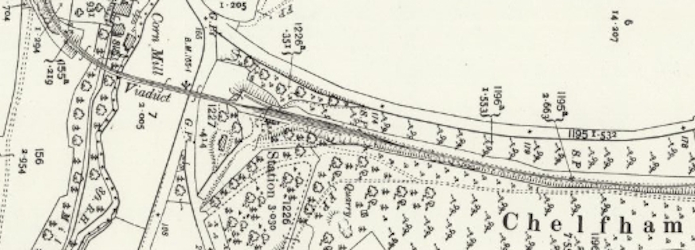 Map of Chelfham station in 1903