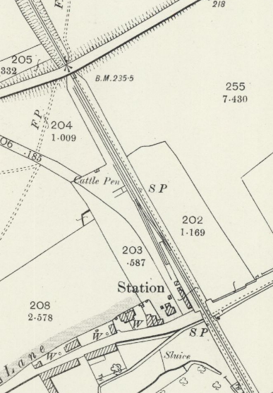 Map of Henstridge station revised in 1901