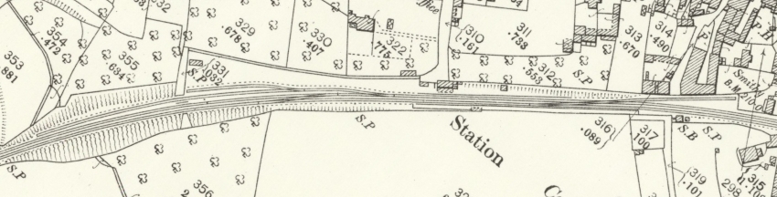 1902 OS map of Wellow station