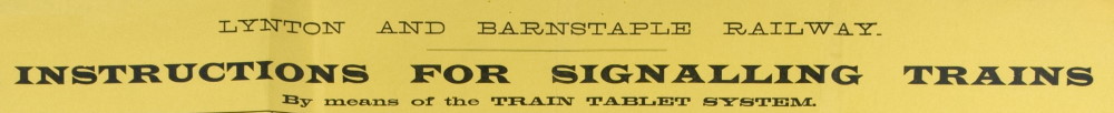 Header of 1898 L&BR ETT Instructions