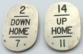 Dutton brass lever badges
