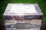 Plaque at site of Wells Priory Road station