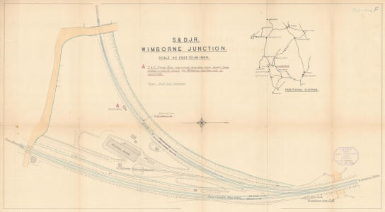 Plan of Wimborne Junction in 1925