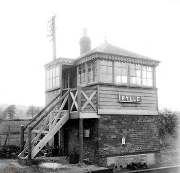 Former Pylle signal-box in BR days