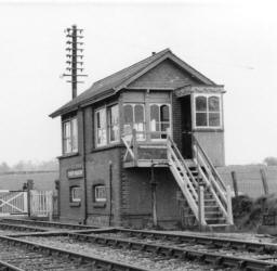 Front view of Corfe Mullen signal-box