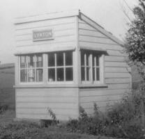 Lynton signal-box hut seen in 1935 after closure