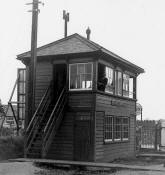 Wells East Somerset signal-box in 1935