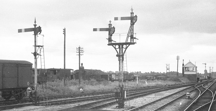 Highbridge East 'C' signal-box and signals in 1965