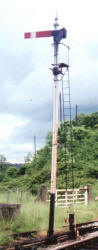 S&DJR rail-built post signal