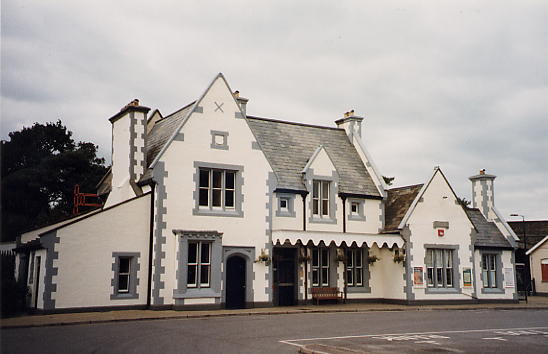 Axminster station frontage in the 1990s