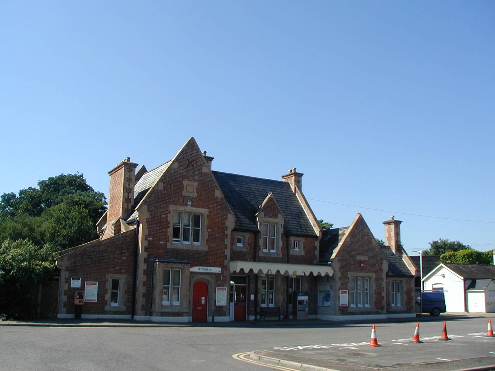 Axminster station frontage in 2008