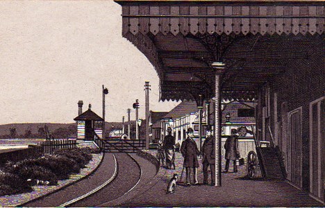 Old postcard of Barnstaple Quay station